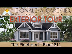 Cottage house plan with a two-story floor plan and a narrow width | The Pineheart