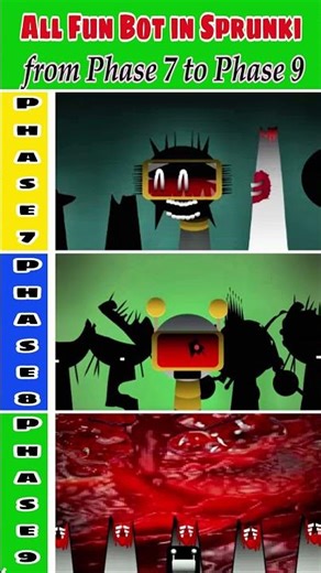 All Fun Bot in Sprunki incredibox | From Phase 7 vs Phase 8 vs Phase 9