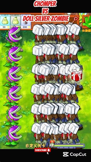 *CHOMPER VS DOLL SILVER ZOMBIE*#shorts #short #pvz #youtubeshorts #shortvideo #pvzfusion #gaming