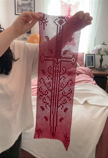 anduril sword pattern available on my etsy in bio | #crochet #filetcrochet #crochetersoftiktok #tapestry #lordoftherings