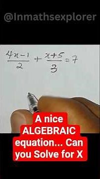 Algebra Equation Problem Solving | Step-by-Step Maths Olympiad Training #algebra #matholympiad