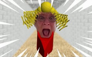 Mrs. Pomp from Baldi's Basics be like: