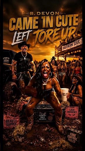 “Came In Cute Left Tore Up” by B.Devon out now! 😂🤠🔥Hair gone. Voice gone. Feet hurting💃