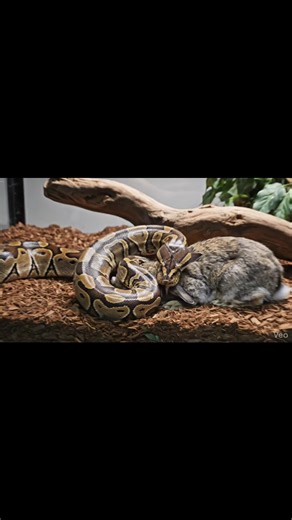 Giant python feeding rabbit in glass setup | rare wildlife feeding moment captured live Warning [Warning: Live Feeding Video] This content shows animals feeding naturally as part of nature. No harm, no encouragement of violence. Educational wildlife content. #pythonfeeding #giantpython #wildlifevideo #naturefeeding #reptilelife #snakefeeding #educationalwildlife #glasssetup | Frog Feeding