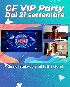 265K views · 149 reactions | Lunedì 21 settembre alle 16:20 arriva GF VIP Party!  Saremo live su Mediaset Play per commentare in diretta quello che accade nella Casa del #GFVIP, con Awed, Annie e tanti ospiti!  | Mediaset Infinity | Facebook