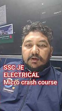 SSC JE electrical 🎯 Micro Crash course 🔥
