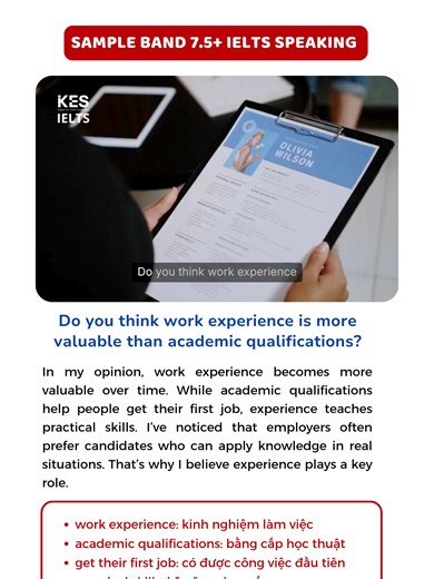 Luyện nói IELTS Speaking mỗi ngày cùng IELTS IKES STUDY: Sample band 7.5 IELTS Speaking #ieltsikesstudy #trending #viraltiktok #xuhuong #ieltsikes #ikesstudy #xuhuongtiktok #shadowing #listening #practice #english #studytips #IKESSTUDY #ilovetiktok #IKESENGLISH #ikesenglish #studyenglish #learnontiktok #studygram #reading