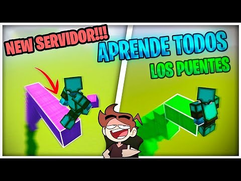 APRENDE A HACER PUENTES en Minecraft | ¡Servidor para practicar BRIDGE y PVP!