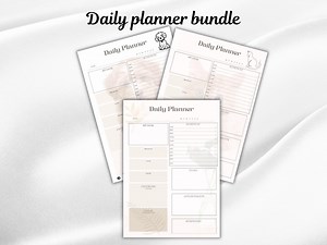 Daily Planner Bundle: 3 Printable Daily Planners (digital Download) - Etsy Canada
