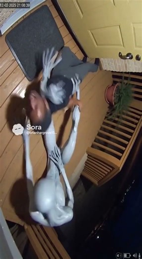 I was attacked by a Grey Alien on my porch . #unusualthings #somethingweird #newarknj #aiart