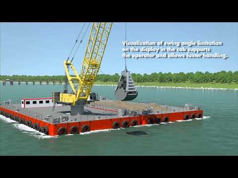 Liebherr - HS 8300 HD Pactronic in dredging application on a barge