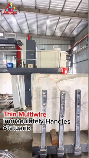 SBMPL on Instagram: "𝗧𝗵𝗶𝗻 𝗠𝘂𝗹𝘁𝗶𝗪𝗶𝗿𝗲 once again sets the benchmark by flawlessly handling 𝗦𝘁𝗮𝘁𝘂𝗮𝗿𝗶𝗼 𝟴𝟳.𝟱 𝗶𝗻𝗰𝗵𝗲𝘀 in block height and delivering 𝟑𝟎+ 𝐭𝐨𝐧𝐬 in just 16 hours. From massive blocks to heavy loads, the Hero machine handles every size and weight with ease. Upgrade your marble production. 📞 Contact for details: +𝟗𝟏 𝟖𝟖𝟓𝟒𝟗 𝟎𝟑𝟒𝟒𝟒 #ShriBhagwatiMachines #ThinMultiWire #HeroMachine #MarbleCuttingMachine #StatuarioMarble #PrecisionEngineering #High