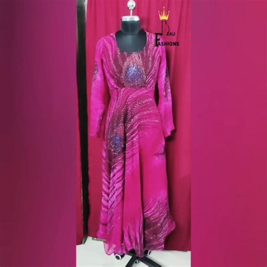 peacock feather design Gown