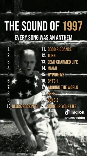 The best of 1997. Did your favourite make the top 10? 👇 #1997 #90smusic #fyp