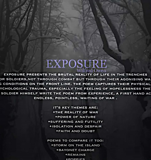 Understanding 'Exposure' by Wilfred Owen for GCSE
