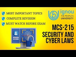 MCS-215 Full Revision 2025 | IGNOU MCA Cyber Laws PYQs + Important Questions 🔥
