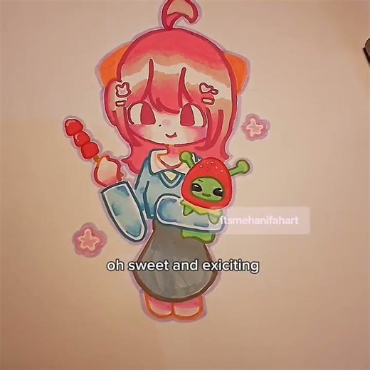 😈🍓👽// ib trend+me! // #stawberry #fypシ゚viral #baby #sweet #girl #art #alien #tanghulu #makanan #food