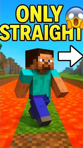 Minecraft, But I Can Only Walk Straight 😵 #minecraft