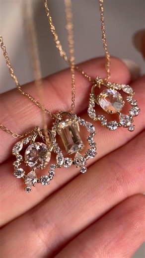 Selene Necklace: Moonstone Necklace with Delicate Diamonds