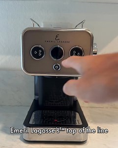 5.4K views · 20 reactions | Tired of waiting in line for your morning coffee? Be your own barista with the NEW Emeril Pro Espresso Machine! ☕️ Compatible with Grounds & Pods 拏 Integrated Milk Steamer ♨️ 15 Bar High Pressure System  Removable Water Tank | Emeril Everyday | Facebook