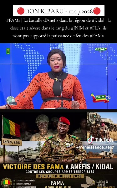 #FAMa | La bataille d'Anefis dans la région de #Kidal : la dose était sévère dans le rang du #JNIM et #FLA, ils n'ont pas supporté la puissance de feu des #FAMa.