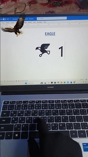 How to Insert 🦅 Eagle Emoji in MS Word in 10 Seconds!#eagle #ytshorts