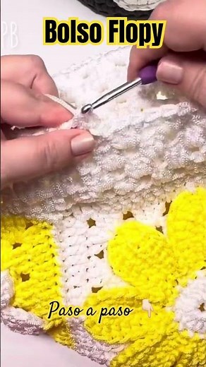"FLOPY BAG Crochet 🌸 | (with Flor's Granny Square) STEP BY STEP | Tutorial