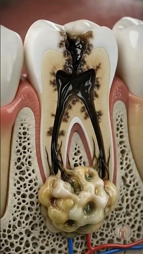 What is a Periapical Abscess? 🦷⚠️#DentalHealth #RootCanal #Dentistry #MedicalAnimation #ToothPain