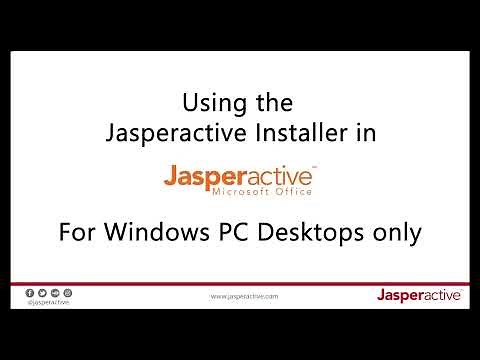Using the Jasperactive Installer