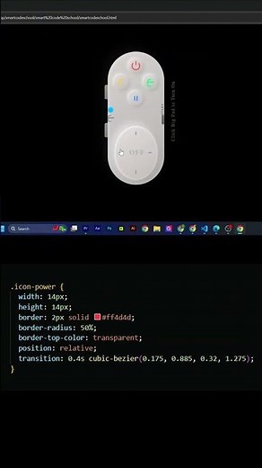 Smart Remote Control UI Design | Interactive CSS Tutorial