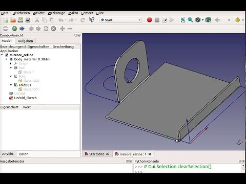 FreeCAD DE Blech biegen ,Bend a Sheet