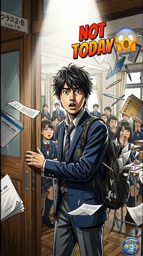 “First Day of School Gone WRONG 😭 #AnimeShorts #Relatable #SchoolLife #POV #ViralReels