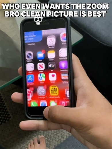 Bro we need clean pictures not zoom (bro who needs that zoom) clean picture is good iPhone wins ! 👍😂