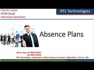 Oracle Fusion Cloud HCM | Different Types of Absence Plans |Absence Management plan types