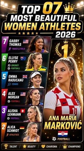 Most Beautiful Women Athletes 2026 😍🏆 | You Won’t Believe Who Is No.1! #beautifulathletes #athletes
