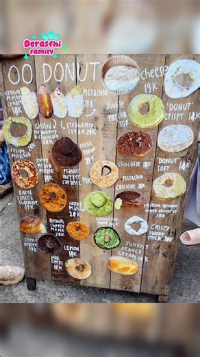 OO DONUT BLOK M | VIRAL DONUTS IN BLOK M | STRAWBERRY AND CHOCOLATE DONUTS | derasfhi family #shorts