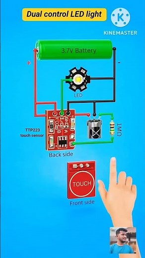 How to Make a Remote & Touch Controlled LED Light Circuit | Easy DIY Electronics #Shorts