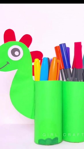 Creative DIY Recycled Pencil Holder Paper Craft Idea