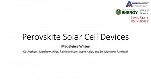 Perovskite Solar Cell Devices - SlideServe