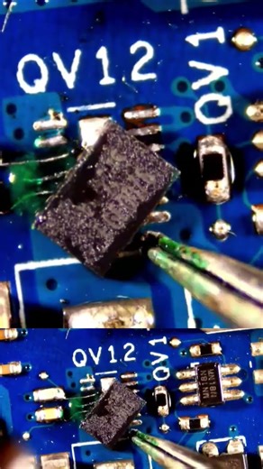 16 pad IC resoldering #repair #tech #pcbrepair #reworkstation #solderingiron