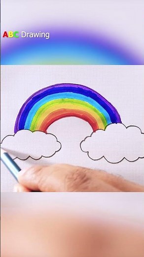Rainbow drawing With color Marker | Easy Drawing tutorial