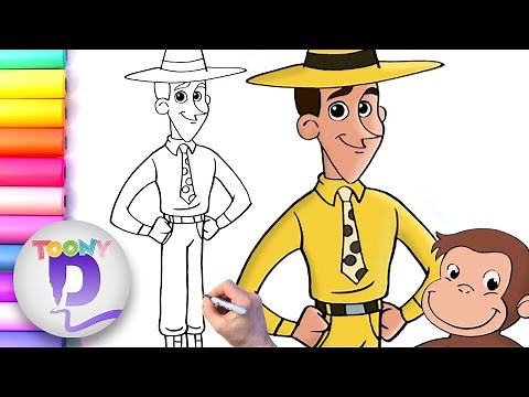 How to Draw The Man With The Yellow Hat | CURIOUS GEORGE