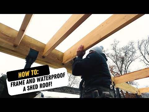 Building a SHED ROOF over a DECK - Part 2!!