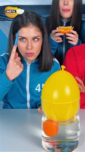 Tricks to get oranges out without catching balloons #reels #trend #shorts