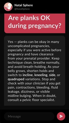 Are planks OK during pregnancy?