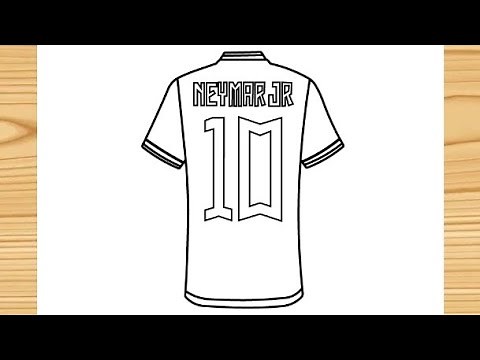 How To Draw Neymar JR Jersey | How To Draw Soccer Shirt