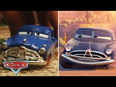 Doc Hudson Races around Willy's Butte | SIDE BY SIDE VIDEO | Pixar Cars | ‪@disneyjr‬