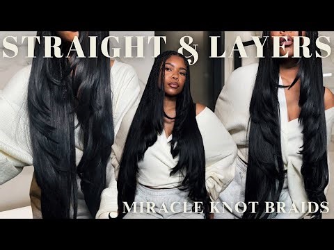 Beginner Friendly Miracle Straight Layered Boho Braids | Knot-Free Technique