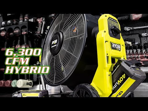 RYOBI 40V HP 20" Hybrid Fan Review - 6,300 CFM [RY40HF01]