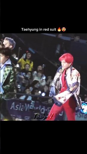 Taehyung in red suit 🔥🥵 BTS Idol #bts #kimtaehyung #btsv #btsmember #btsarmy